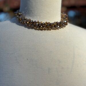 Vintage Brown Beaded Necklace